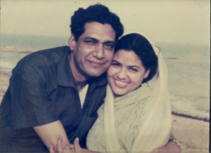 beach pic Newly weds circa 1962: Zakia and Sarwar at Karachi beach