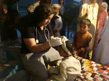 Geet at medical camp in village near Dadu