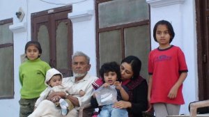 2007-Dr. Chishty in Hataundi with Amna, her sons and his nephews kids