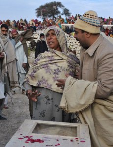 Jan 8, 2013: A grieving mother, mourning her son, Lance Naik Mohammad Alam.