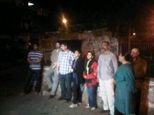 Karachi, 3.30 am: protestors, galvanised by a shoutout by @abidifactor on twitter, gathered at the Press Club in solidarity with the Quetta dharna.