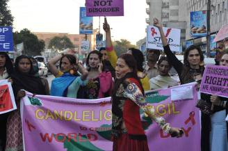 GIA demo in Karachi (file photo): Human beings must be treated equally, regardless of gender or sexual orientation