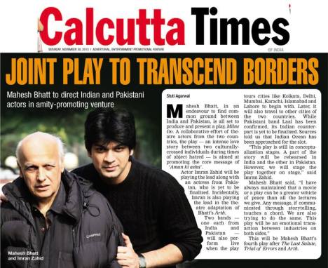 Mahesh Bhatt-Imran Zahid play