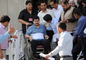 Hamid Mir: Fighting on. AFP photo: Aamir Qureshi