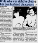 News report, March 15, 1997 – Saima fled Pakistan with Arshad shortly after the court ruled their marriage&nbsp;valid