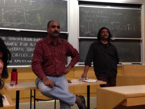 Manoj Mitta speaking at MIT. Credit: Beena Sarwar 