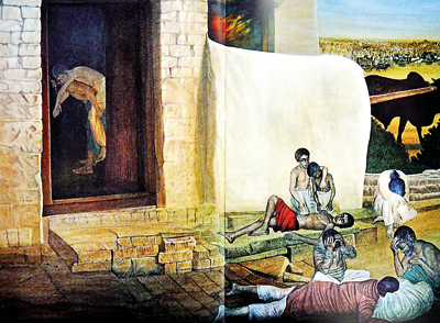 Detail from one of Jimmy Engineer's 'Partition' paintings