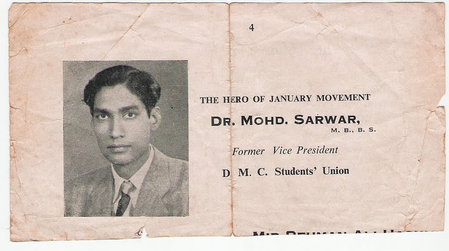 cutting-Dr Sarwar 'hero of Jan movement'