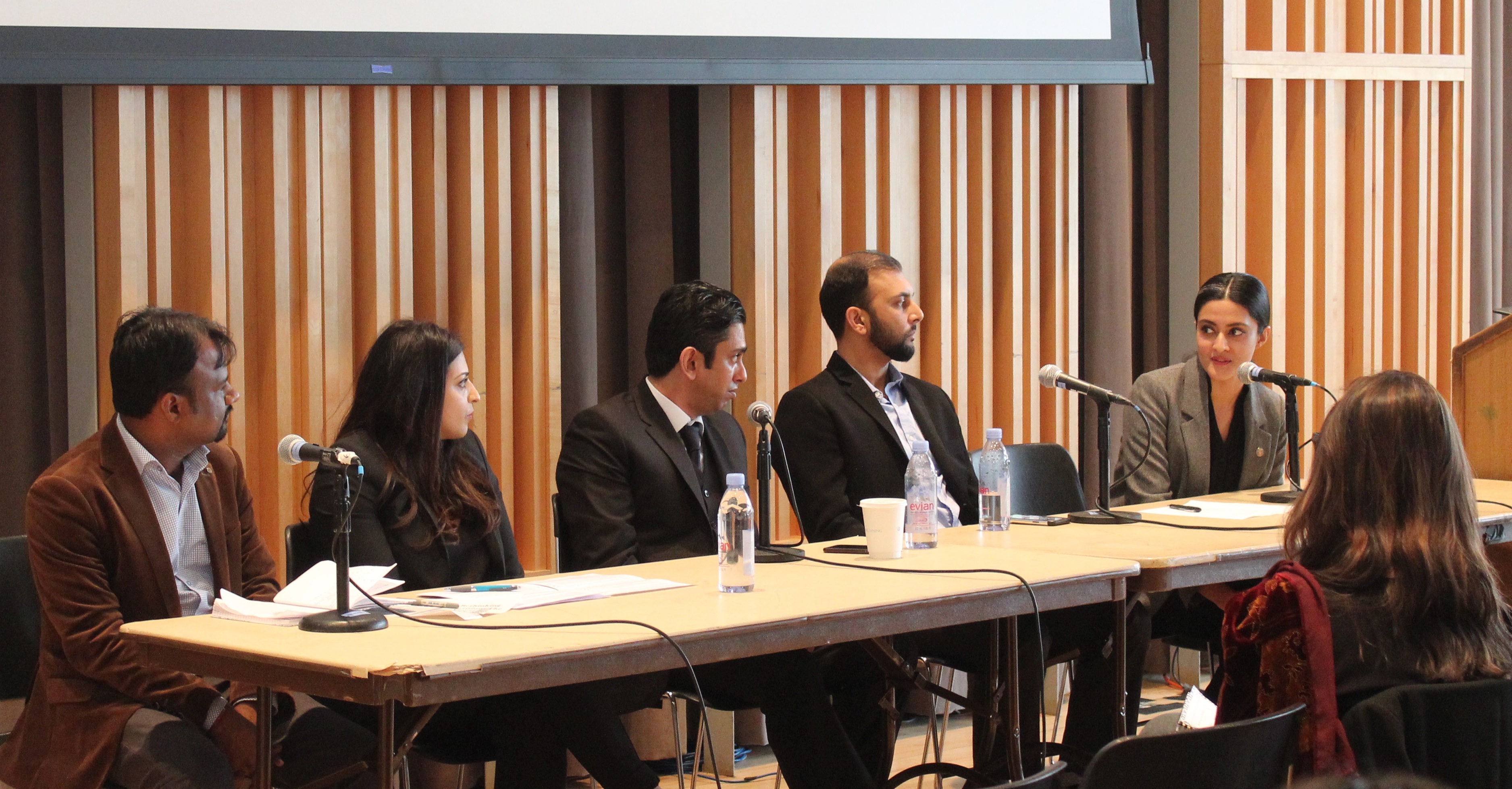 L to R - Kapil Dev, Ameena Zia, Yasser Latif Hamdani, Qasim Rashid, Hira Azhar