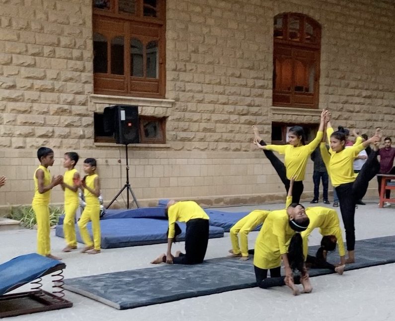 Showcasing skills at Indus Valley School, 2023. Photo-Beena Sarwar